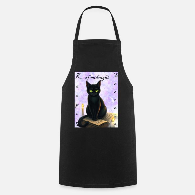 Gardien des secrets de minuit - Tablier de cuisine - noir