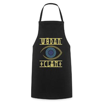 Odin Wikinger-Auge - Kochschürze - Schwarz - Vorne - AI Model Male 185 dark (185cm)