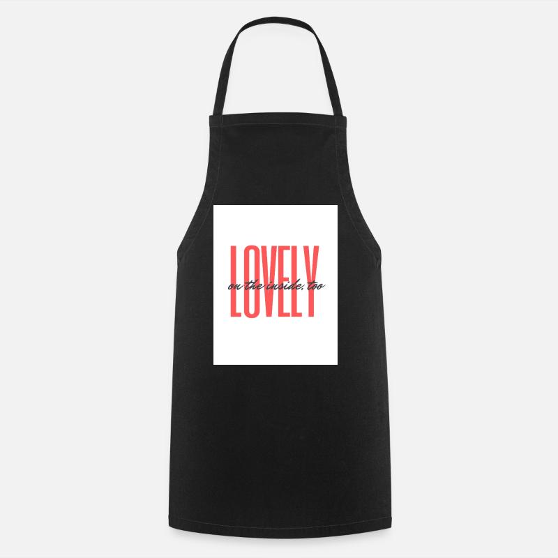 Lovely_inside_coral - Tablier de cuisine - noir