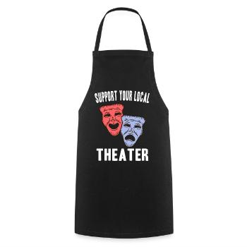 Theatre Actor Gift Ideas - Cooking Apron - black - Front - AI Model Male 185 dark (185cm)
