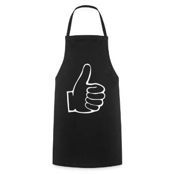 Plan du pouce levé - Tablier de cuisine - noir - Devant - AI Model Male 185 dark (185cm)