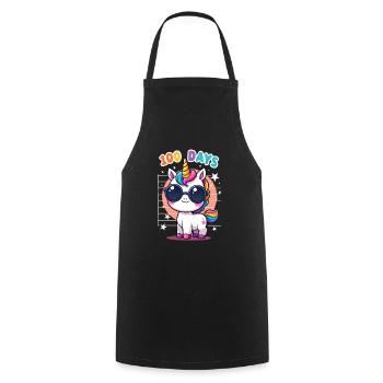 100th Day Of School 100 Day Of School Kids - Cooking Apron - black - Front - AI Model Male 185 dark (185cm)