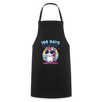 100th Day Of School 100 Day Of School Kids - Cooking Apron - black - Front - AI Model Male 185 dark (185cm)