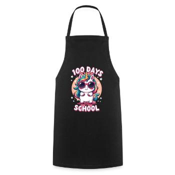 100th Day Of School 100 Day Of School Kids - Cooking Apron - black - Front - AI Model Male 185 dark (185cm)