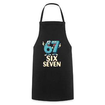 US Flag 67 Memes Six Seven - Cooking Apron - black - Front - AI Model Male 185 dark (185cm)