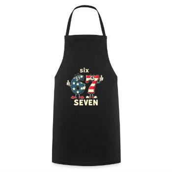 US Flag 67 Memes Six Seven - Cooking Apron - black - Front - AI Model Male 185 dark (185cm)