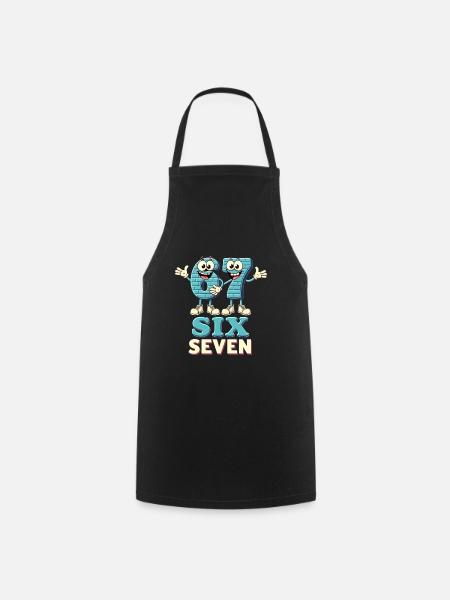 US Flag 67 Memes Six Seven - Cooking Apron - black