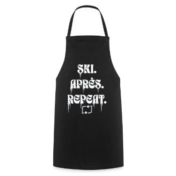 Ski Après Repeat - Tablier de cuisine - noir - Devant - AI Model Male 185 dark (185cm)