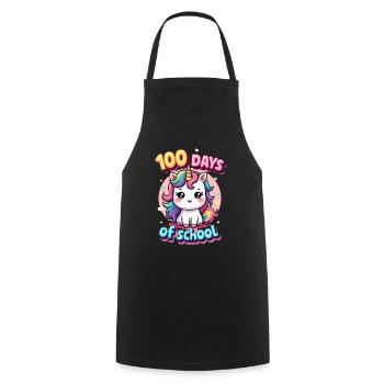 100th Day Of School 100 Day Of School Kids - Cooking Apron - black - Front - AI Model Male 185 dark (185cm)