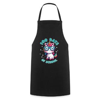 100th Day Of School 100 Day Of School Kids - Cooking Apron - black - Front - AI Model Male 185 dark (185cm)