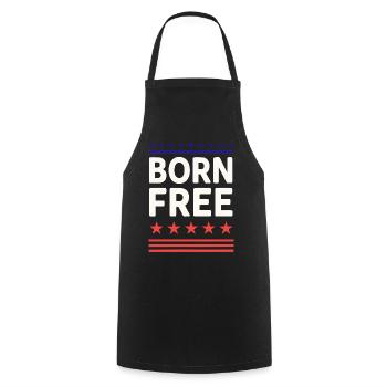 Born Free Stars & Stripes - Cooking Apron - black - Front - AI Model Male 185 dark (185cm)