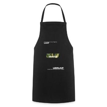 Décisions – Motif Vert Feuille - Tablier de cuisine - noir - Devant - AI Model Male 185 dark (185cm)
