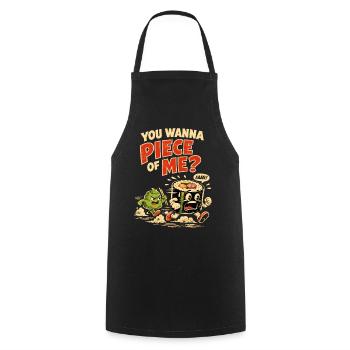 Wasabi Hunt : Dicton rétro sur le sushi – Un morceau de moi ? - Tablier de cuisine - noir - Devant - AI Model Male 185 dark (185cm)