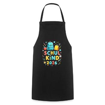 Schulkind 2026 Einschulung 2026 Schulanfang - Kochschürze - Schwarz - Vorne - AI Model Male 185 dark (185cm)