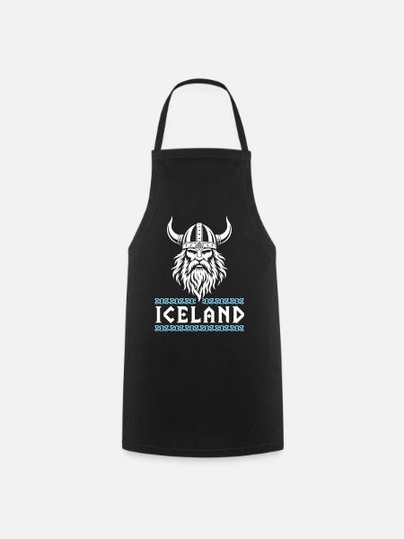 Insel-Wikinger-Nordhelm Odin-Design - Kochschürze - Schwarz