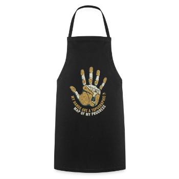 Calisthenics Hands - Cooking Apron - black - Front - AI Model Male 185 dark (185cm)