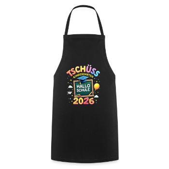 Schulkind 2026 Einschulung 2026 Schulanfang - Kochschürze - Schwarz - Vorne - AI Model Male 185 dark (185cm)