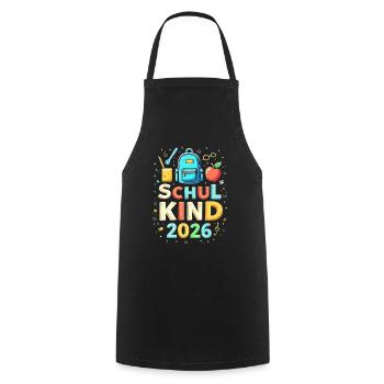 Schulkind 2026 Einschulung 2026 Schulanfang - Kochschürze - Schwarz - Vorne - AI Model Male 185 dark (185cm)