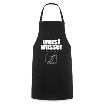 Sausage water - Cooking Apron - black - Front - AI Model Male 185 dark (185cm)