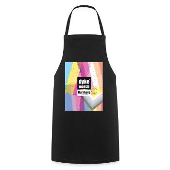 Dyke March Nbg 2026 - Kochschürze - Schwarz - Vorne - AI Model Male 185 dark (185cm)