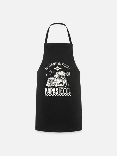 Papa cool club pizza cadeau fête des pères - Tablier de cuisine - noir