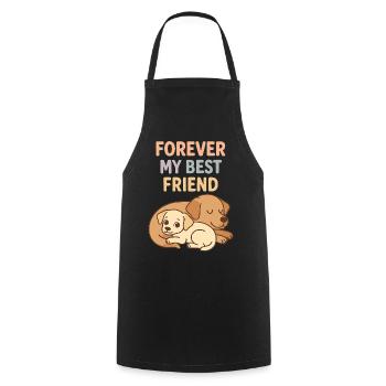 Cute Dogs Best Friend Design graphique pastel - Tablier de cuisine - noir - Devant - AI Model Male 185 dark (185cm)