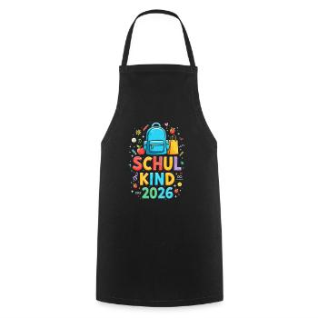 Schulkind 2026 Einschulung 2026 Schulanfang - Kochschürze - Schwarz - Vorne - AI Model Male 185 dark (185cm)