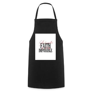 Faith to Make the Impossible - Cooking Apron - black - Front - AI Model Male 185 dark (185cm)