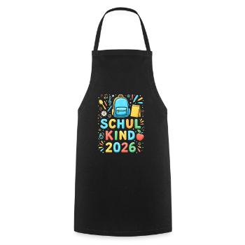 Schulkind 2026 Einschulung 2026 Schulanfang - Kochschürze - Schwarz - Vorne - AI Model Male 185 dark (185cm)