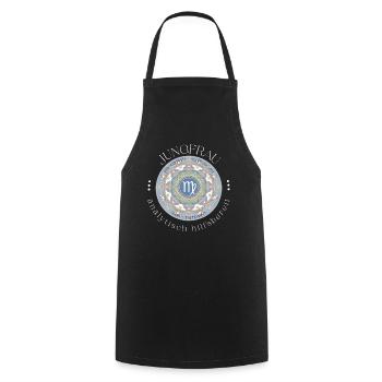 Virgo Mandala Symbolik Jungfrau Sternzeichen - Kochschürze - Schwarz - Vorne - AI Model Male 185 dark (185cm)
