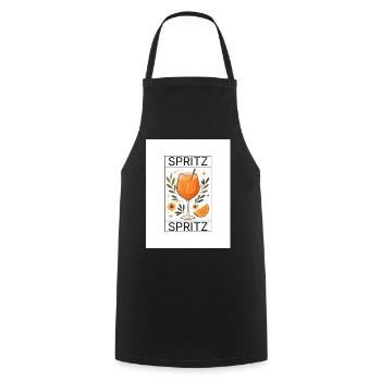 Spritz Glas Botanik Design - Kochschürze - Schwarz - Vorne - AI Model Male 185 dark (185cm)
