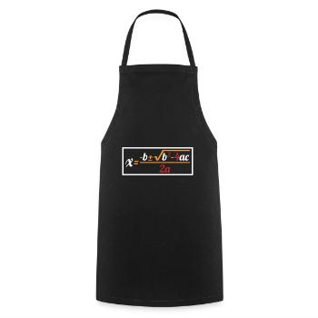 Formule quadratique pour la classe de mathématiques 8 - Tablier de cuisine - noir - Devant - AI Model Male 185 dark (185cm)