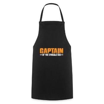 Captain Of The Struggle Bus 15 - Kochschürze - Schwarz - Vorne - AI Model Male 185 dark (185cm)