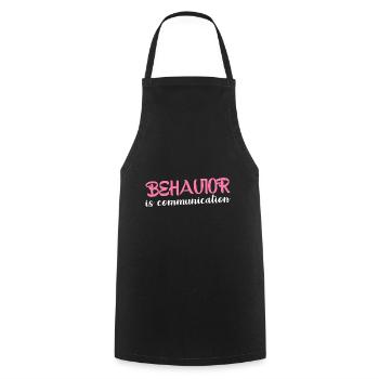 Le comportement est la communication 17 - Tablier de cuisine - noir - Devant - AI Model Male 185 dark (185cm)
