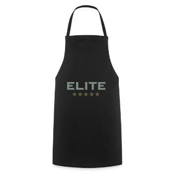 Elite Text 5 stars For the best of the best - Cooking Apron - black - Front - AI Model Male 185 dark (185cm)