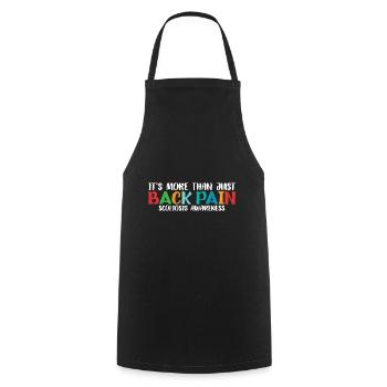 It's more than just back pain, scoliosis 8 - Cooking Apron - black - Front - AI Model Male 185 dark (185cm)