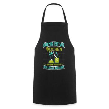 Chemistry Is Like Cooking Funny Chemist Lab - Cooking Apron - black - Front - AI Model Male 185 dark (185cm)