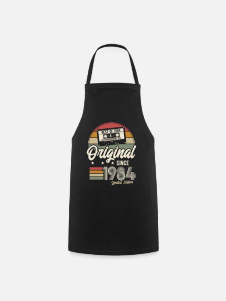 Original seit 1984 Vintage Retro Geburtstag - Kochschürze - Schwarz