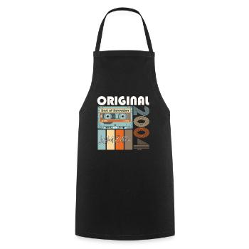 Novembre millésime 2004 18ème anniversaire cadeau - Tablier de cuisine - noir - Devant - AI Model Male 185 dark (185cm)