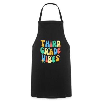 Zurück Zur Schule Dritte Klasse Vibes Bunt Groovy - Kochschürze - Schwarz - Vorne - AI Model Male 185 dark (185cm)