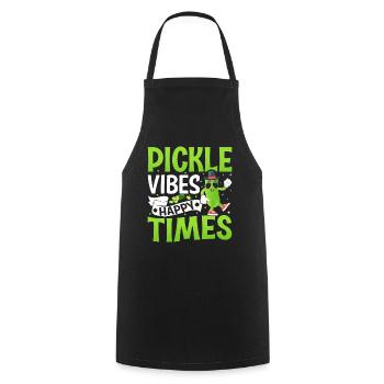 Pickle vibes happy times- Gurken Tshirt - Kochschürze - Schwarz - Vorne - AI Model Male 185 dark (185cm)