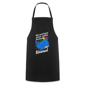 Wie nennt man einen vollen Karnewal? Blauwal - Kochschürze - Schwarz - Vorne - AI Model Male 185 dark (185cm)