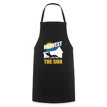 Harvest the sun - Photovoltaics - Solar energy - Cooking Apron - black - Front - AI Model Male 185 dark (185cm)