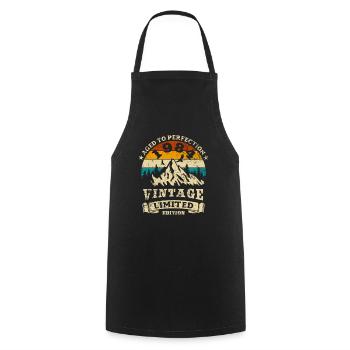 Cadeau d’anniversaire Vintage 1984 en édition limitée - Tablier de cuisine - noir - Devant - AI Model Male 185 dark (185cm)