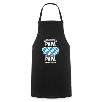 Bayrischer Papa wie ein normaler Papa nur cooler - Kochschürze - Schwarz - Vorne - AI Model Male 185 dark (185cm)