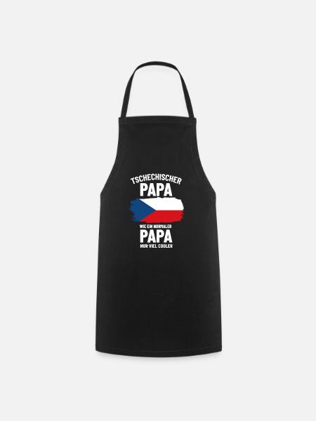 Tschechischer Papa wie normaler Papa nur cooler - Kochschürze - Schwarz