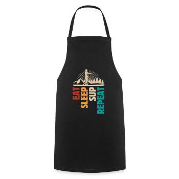 Eat Sleep SUP Repeat - Tablier de cuisine - noir - Devant - AI Model Male 185 dark (185cm)