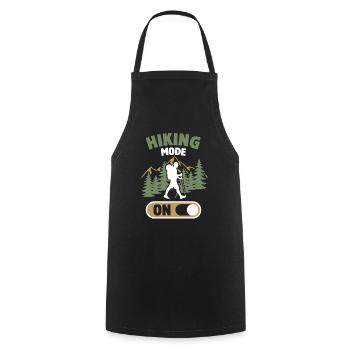 Mode randonnée activé - Randonnée Montagnes Nature Cadeau - Tablier de cuisine - noir - Devant - AI Model Male 185 dark (185cm)