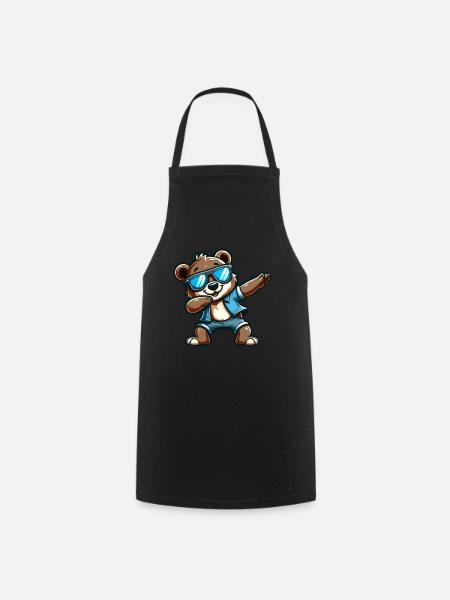 Cool Bear Dabbing - Kochschürze - Schwarz