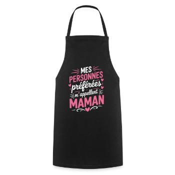Mes personnes préférées m'appellent Maman - Tablier de cuisine - noir - Devant - AI Model Male 185 dark (185cm)